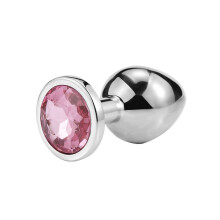 (Pink) Metal Anal Toys Vibrator Women Adult Sex Butt Plug Stainles Steel Anal Plug