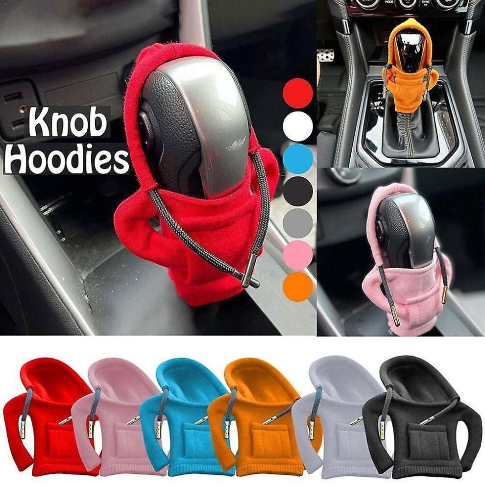 (White) Fashion Funny Knob Hoodie Sweatshirt Car Interior Cover Gear Shift Antiskid Protect Auto Accessories-image-OPC-PDXG9T5-NEW