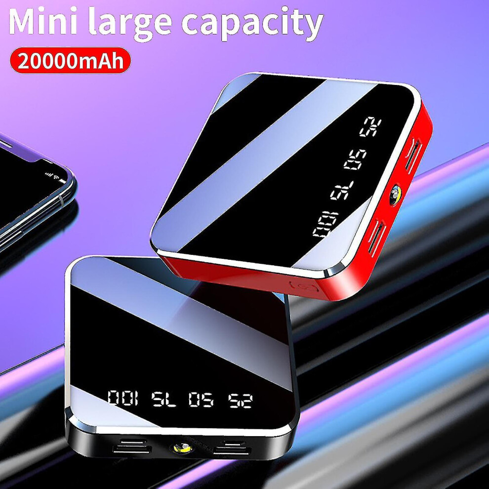 (Black) Power Pack 100000mah Mini Portable Mobile Phone Charger Usb External Xinda