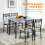 Homcom HOMCOM 5 Pieces Dining Room Sets, Kitchen Table and Chairs Set 4 with Marble Top 3