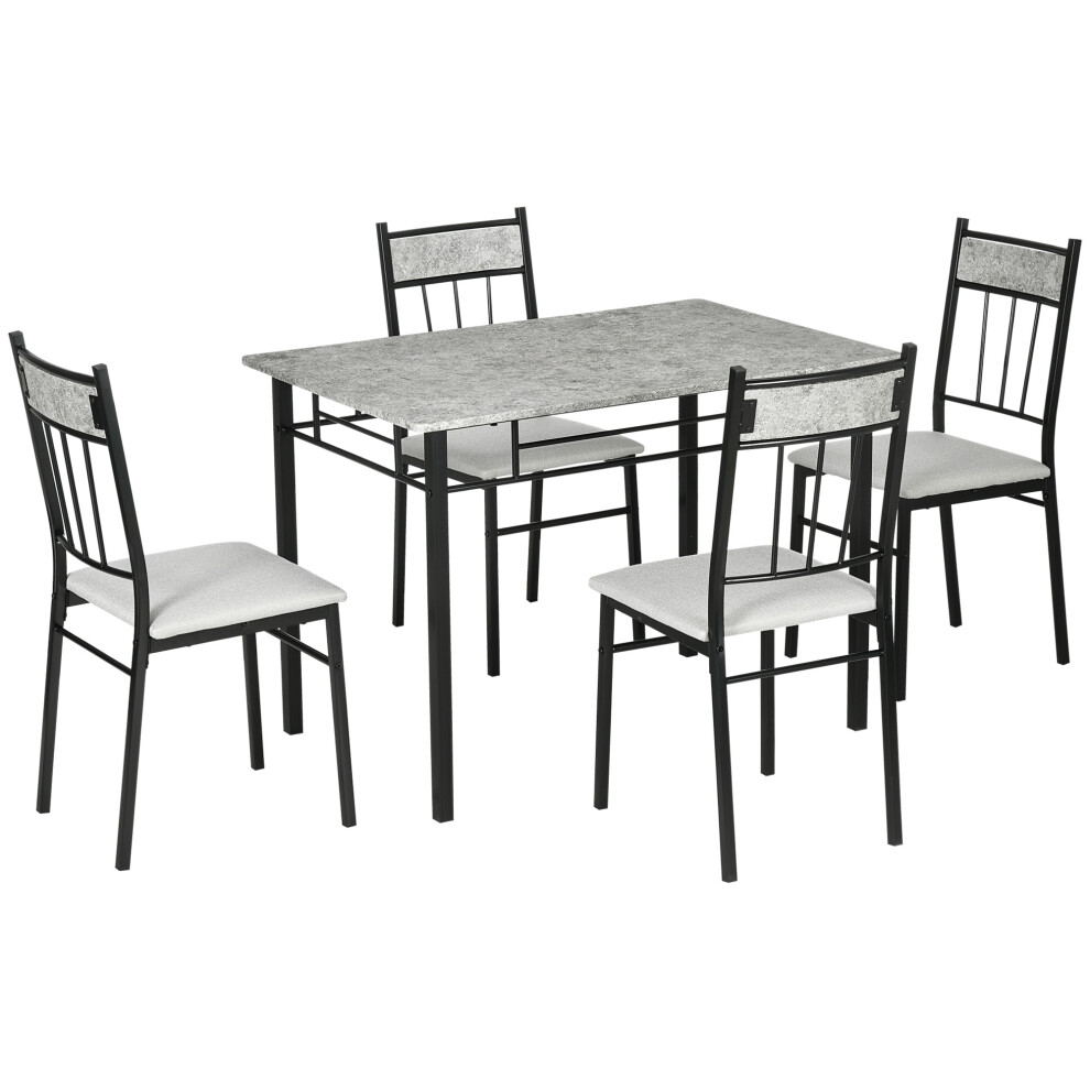 HOMCOM 5 Pieces Dining Room Sets, Kitchen Table And Chairs Set 4