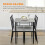 Homcom HOMCOM 5 Pieces Dining Room Sets, Kitchen Table and Chairs Set 4 with Marble Top 5
