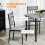 Homcom HOMCOM 5 Pieces Dining Room Sets, Kitchen Table and Chairs Set 4 with Marble Top 4