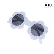 (White-Gray) Kids Flower Round Glasses Baby Colorful Sunglasses Boys Girls Eyewear