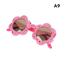 (Pink) Kids Flower Round Glasses Baby Colorful Sunglasses Boys Girls Eyewear