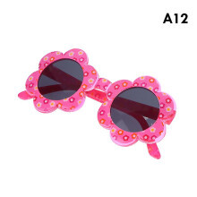(Clear) Kids Flower Round Glasses Baby Colorful Sunglasses Boys Girls Eyewear