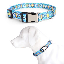 (#1, XL 60~70cm) Adjustable Print Color Webbing Engraved Dog Collar