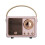 (Pink) Retro Mini Bluetooth Speaker HiFi Sound 1