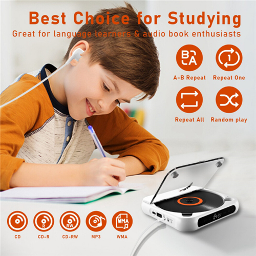 (Pink) Portable Bluetooth CD Players Learning Toys Kids Gift 2