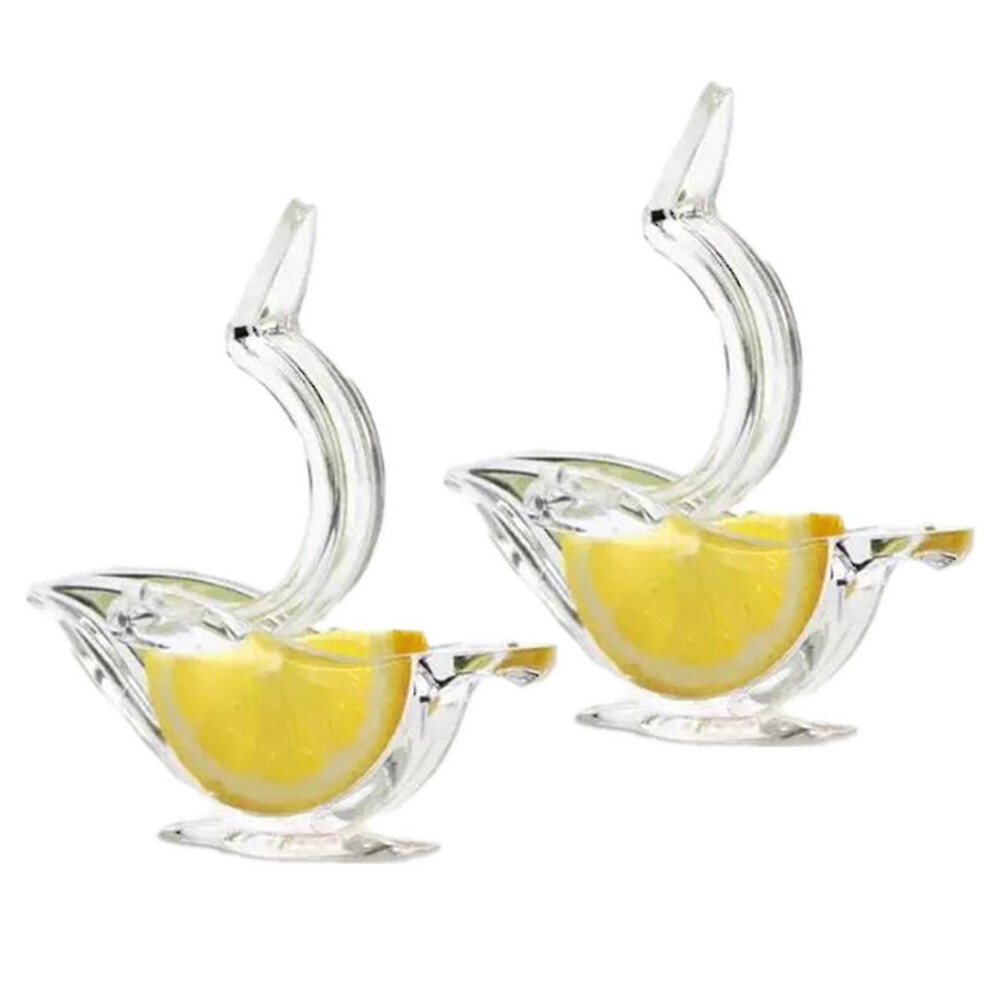 (2pcs) Lemon Juicer Clip Acrylic Manual Lemon Slice Squeezer Convenient Transparent Fruit Juicer For Home