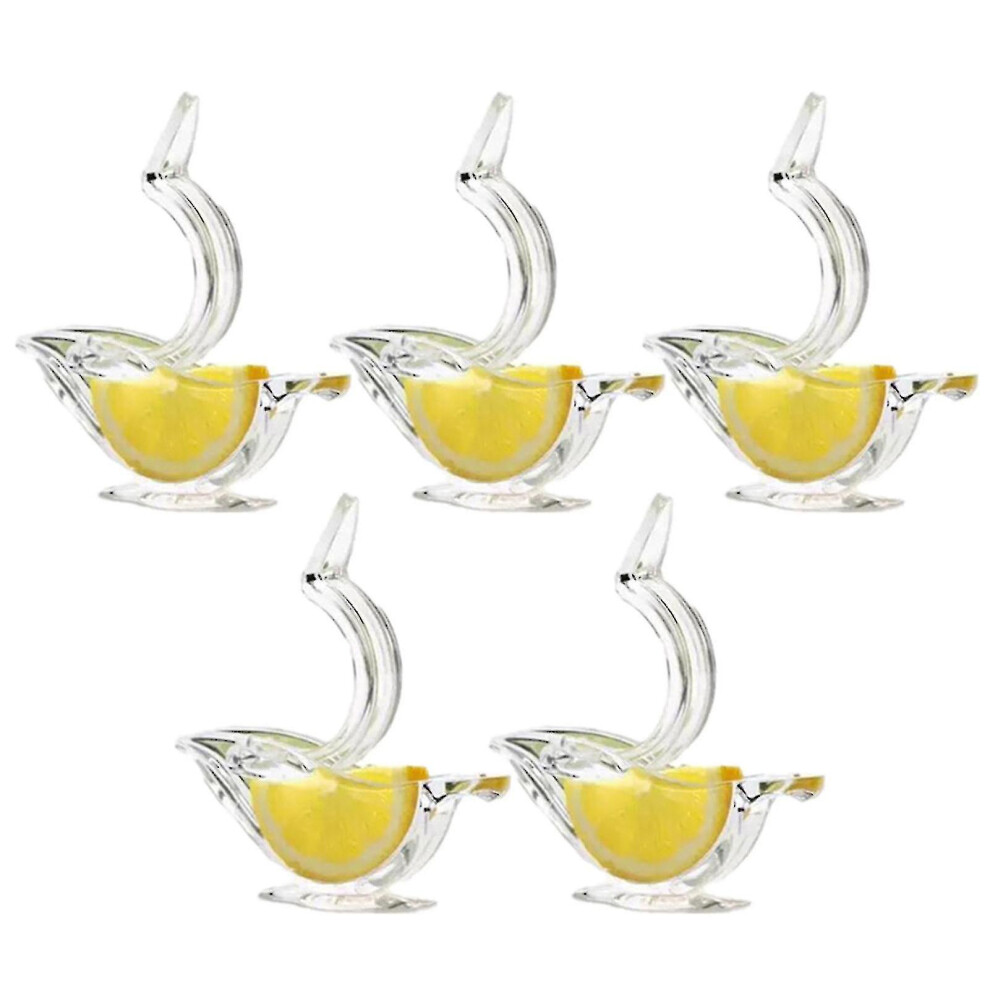(5PCS) Lemon Juicer Clip Acrylic Manual Lemon Slice Squeezer Convenient Transparent Fruit Juicer For Home