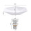 Living And Home Hexagonal White Ceramic Countertop Basin Bathroom Sink W 580 mm 5