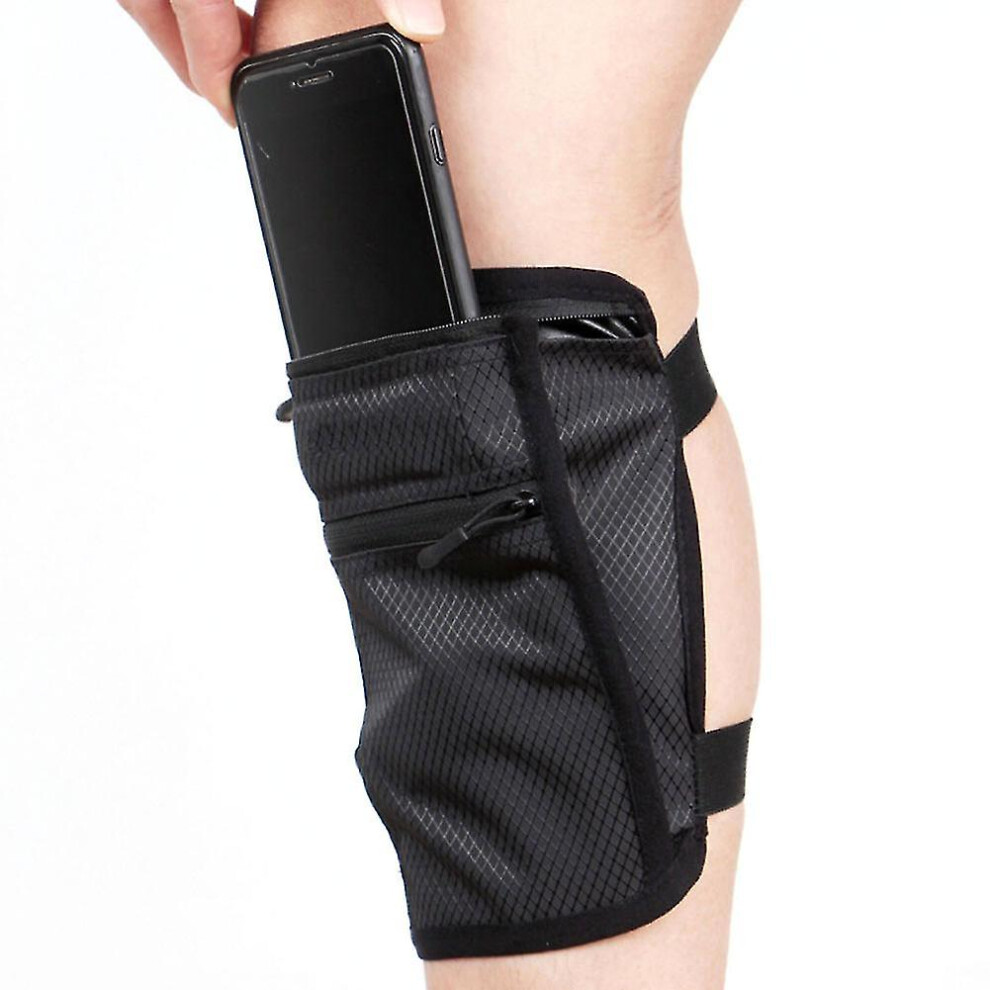 (Black) Travel Leg Band Belt Wallet Hide Bag Phone Bag For Money Card Money Id Passport Safe-image-OPC-PDXGRDQ-NEW