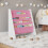 URBN Living (Pink) Kids MDF & Fabric Display Bookshelf Organiser 1