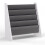 URBN Living (Grey) Kids MDF & Fabric Display Bookshelf Organiser 6