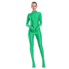 (Green, XL(height175-180cm)) Aoylisey Adult Black Spandex Full Body Zentai Footed Jumpsuit Unisex Bodysuit Women Handed Unitard Skin Tight Halloween Costume Z