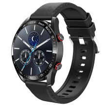 (Black leather belt) 2023 Lige Ecg Ppg Smart Watch For Men Calls Ip68 Waterproof Watches Full Touch Screen Sports Fitness Smartwatch Man