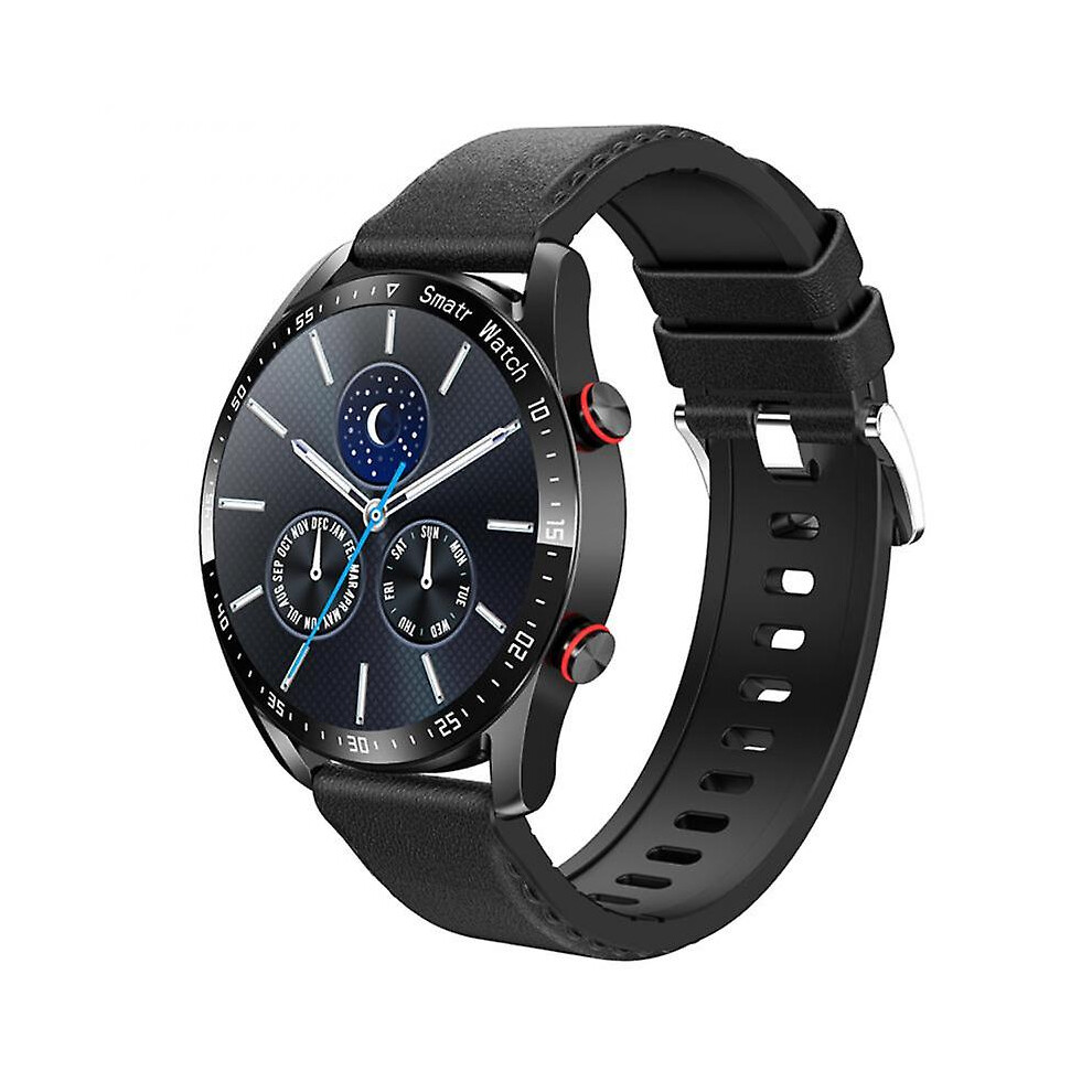 (Black leather belt) 2023 Lige Ecg Ppg Smart Watch For Men Calls Ip68 Waterproof Watches Full Touch Screen Sports Fitness Smartwatch Man