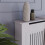 Vida Designs (Adjustable) Chelsea Radiator Heater Cover Slatted White 3