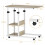 Dripex C Shaped Sofa Couch Bed End Side Table Height Adjustable (Oak) 3