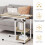 Dripex C Shaped Sofa Couch Bed End Side Table Height Adjustable (Oak) 4