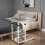 Dripex C Shaped Sofa Couch Bed End Side Table Height Adjustable (Oak) 8