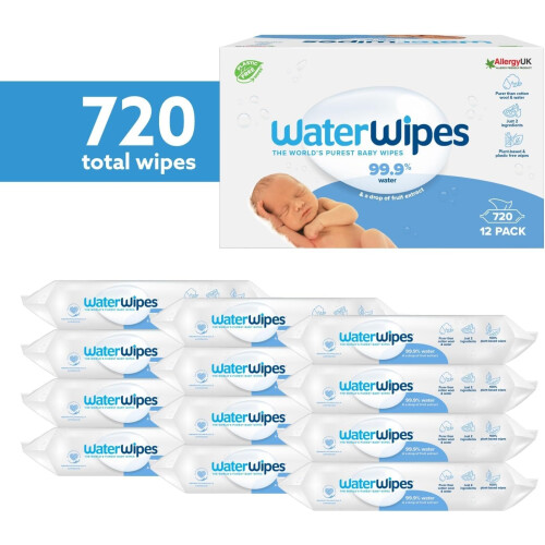 WaterWipes Plastic Free Original Baby Wipes 99 9% Water Based Wipes