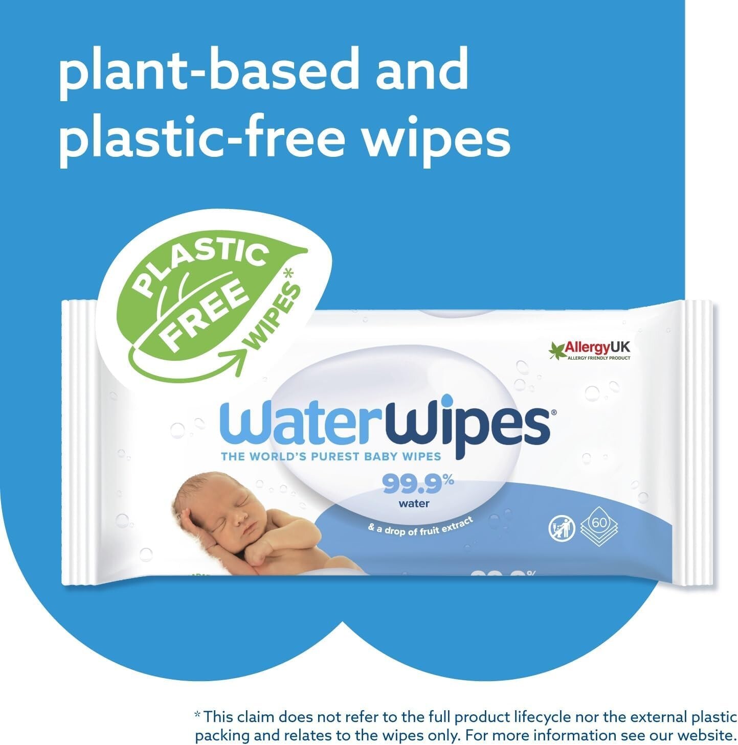WaterWipes Plastic Free Original Baby Wipes 99 9% Water Based Wipes WaterWipes Plastic Free Original Baby Wipes 99 9% Water Based Wipes