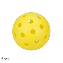 (Yellow) Pickle Ball High Elasticity 40 Holes High Visibility Outdoor Superior Balance Pickleballs 6 Pack -h Xinda