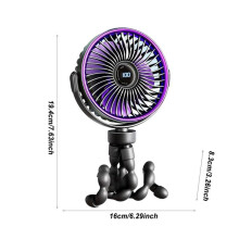 (Black) Fan for Cart Stroller Fan Portable Outdoor Fan Clip On for Baby Portable Stroller Fan 5 Speeds Fan Clip On Flexible Pram Fan