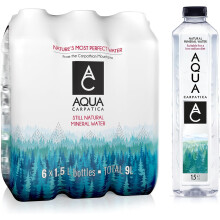 AQUA CARPATICA 1.5L x 6 Pure Natural Still Mineral Water 6 Pack Bottled Nitrate Free Low Sodium Alkaline Electrolytes Premium Multipack Recyclable