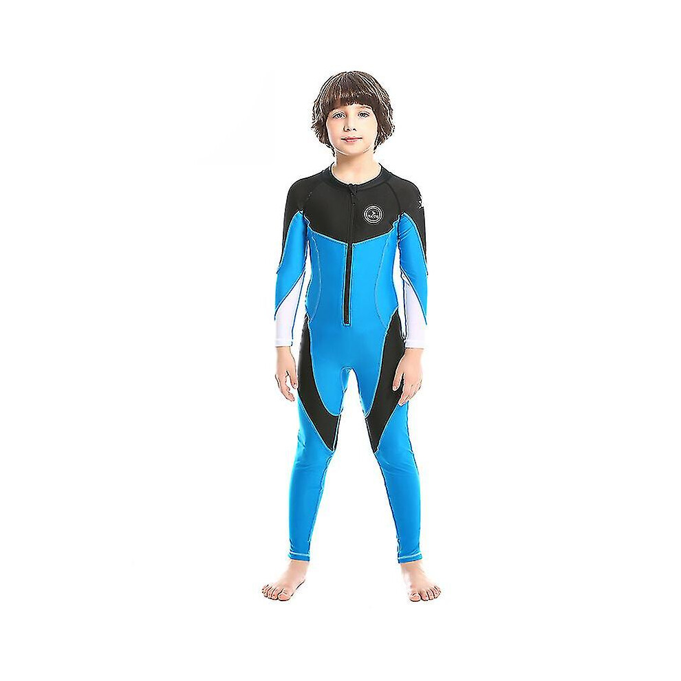 (boy-blue, XS) Kids Girls Boys Wetsuit Full Body Neoprene Thermal Swimsuit
