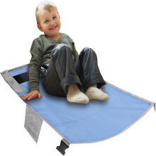 (Blue) Airplane Bed Footrest Bed For Kids Hammock Airplane Seat Extender Leg Rest