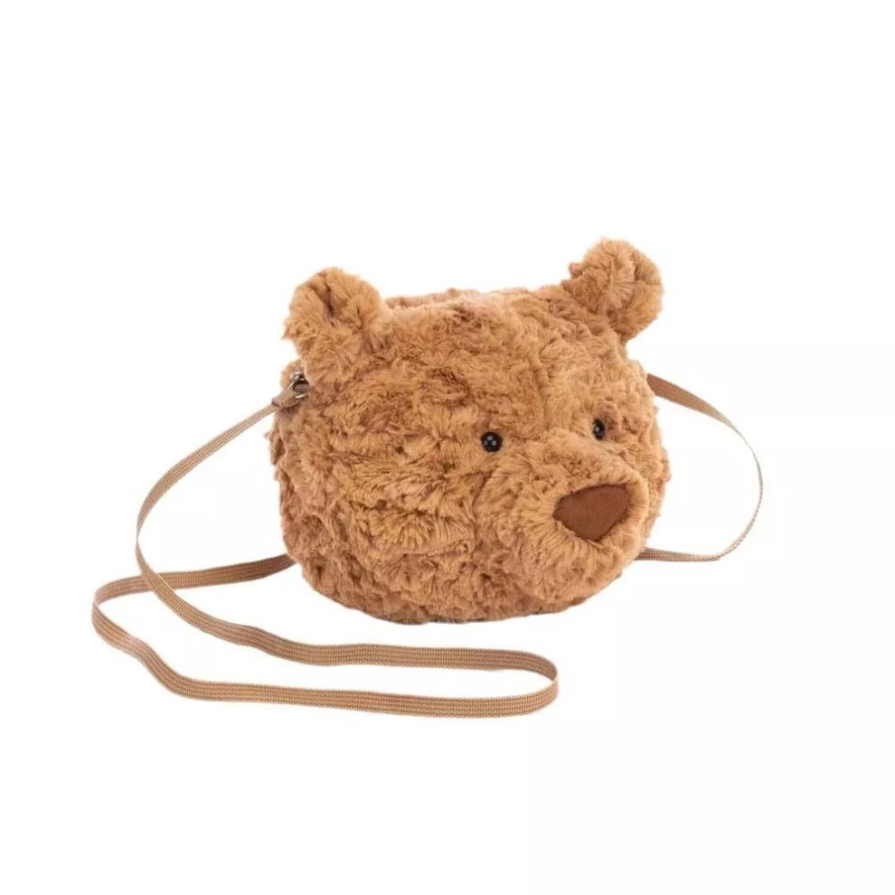 Large Capacity Plush Bear Crossbody Bag Round Stuffed Doll Bag  Female/Girls