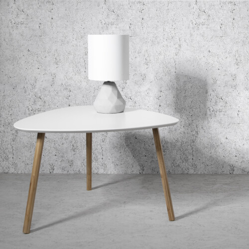 Noa and Nani Malme Extra Large Side Table in Classic White and Natural Pine
