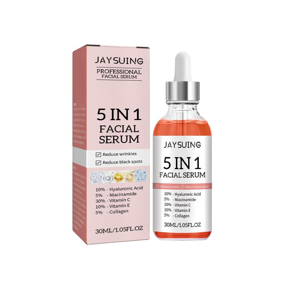 5 In 1 Fade fine lines Firming Face Serum Moisturizing brightning Vitamin C Hyaluronic Acid Facial Serum Shrink Pores Skin Care