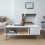 Noa and Nani Otto Coffee Table with Cupboard in Classic White 4