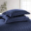 (NAVY BLUE, SINGLE) Stripe Duvet Quilt Cover Set Single Double King 4