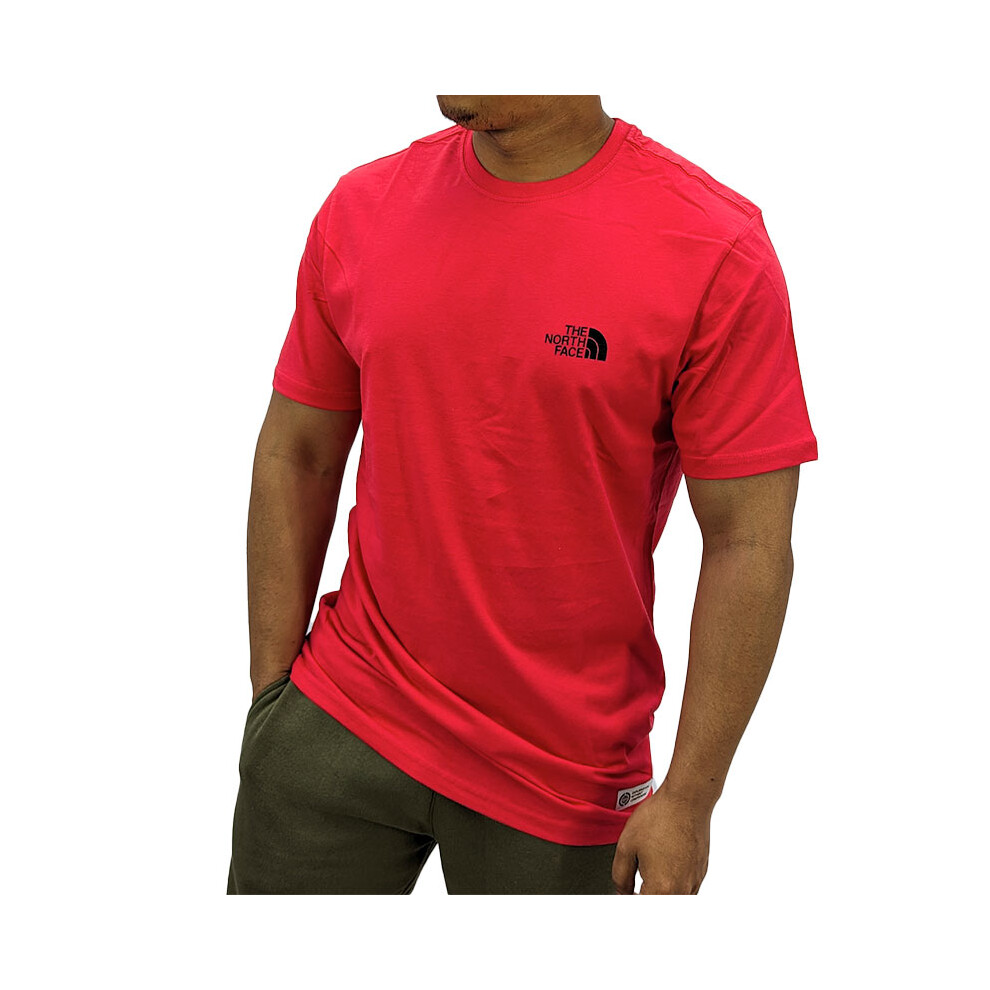 (Red, M) The North Face 009015 Mens Graphic T Shirts