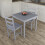 Vida Designs (Grey, 2 Seater) Yorkshire Home Wooden Dining Table & Chairs Set 1