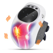 Cordless Knee Massager with Heating and Vibration,Red LED Light, Knee Massager for Joint Pain Relief, Longer Knee Straps, Type-C Rechargeable