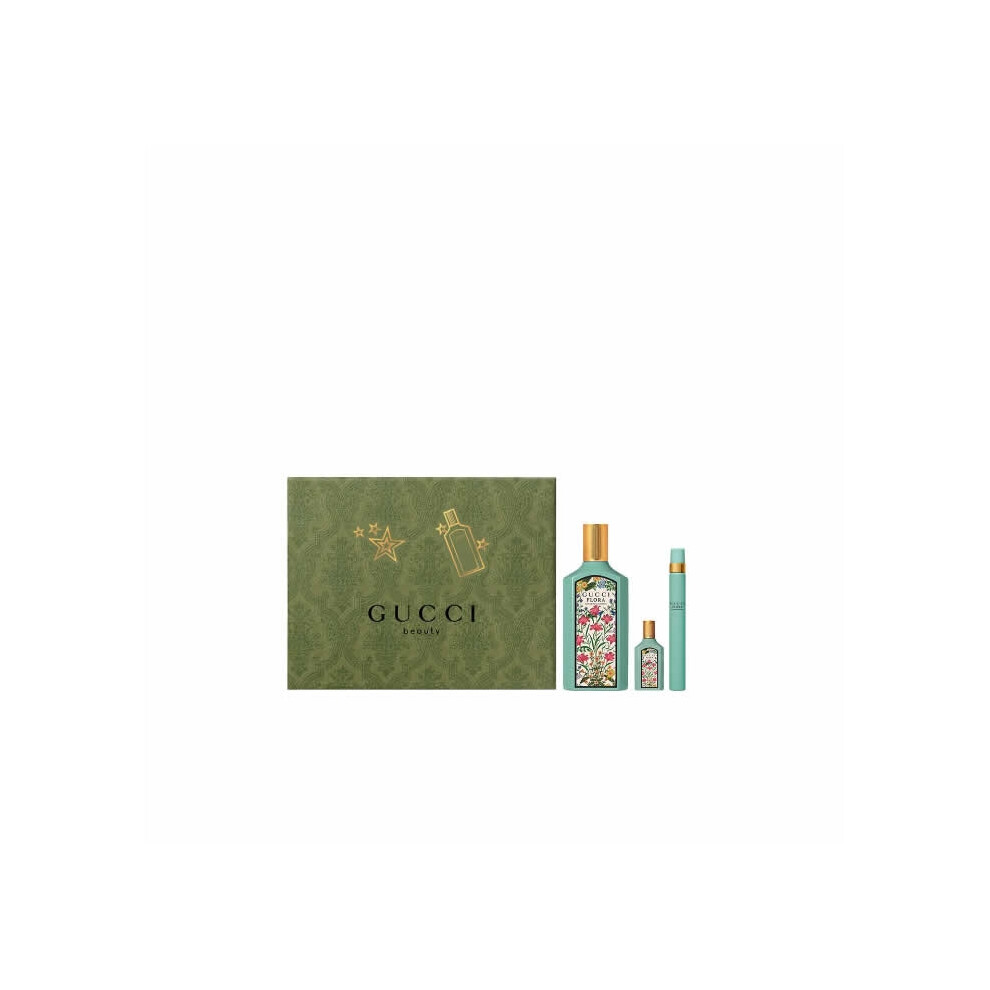 Gucci Flora Gorgeous Jasmine Eau de Parfum Spray 100ml Set 3 Pieces