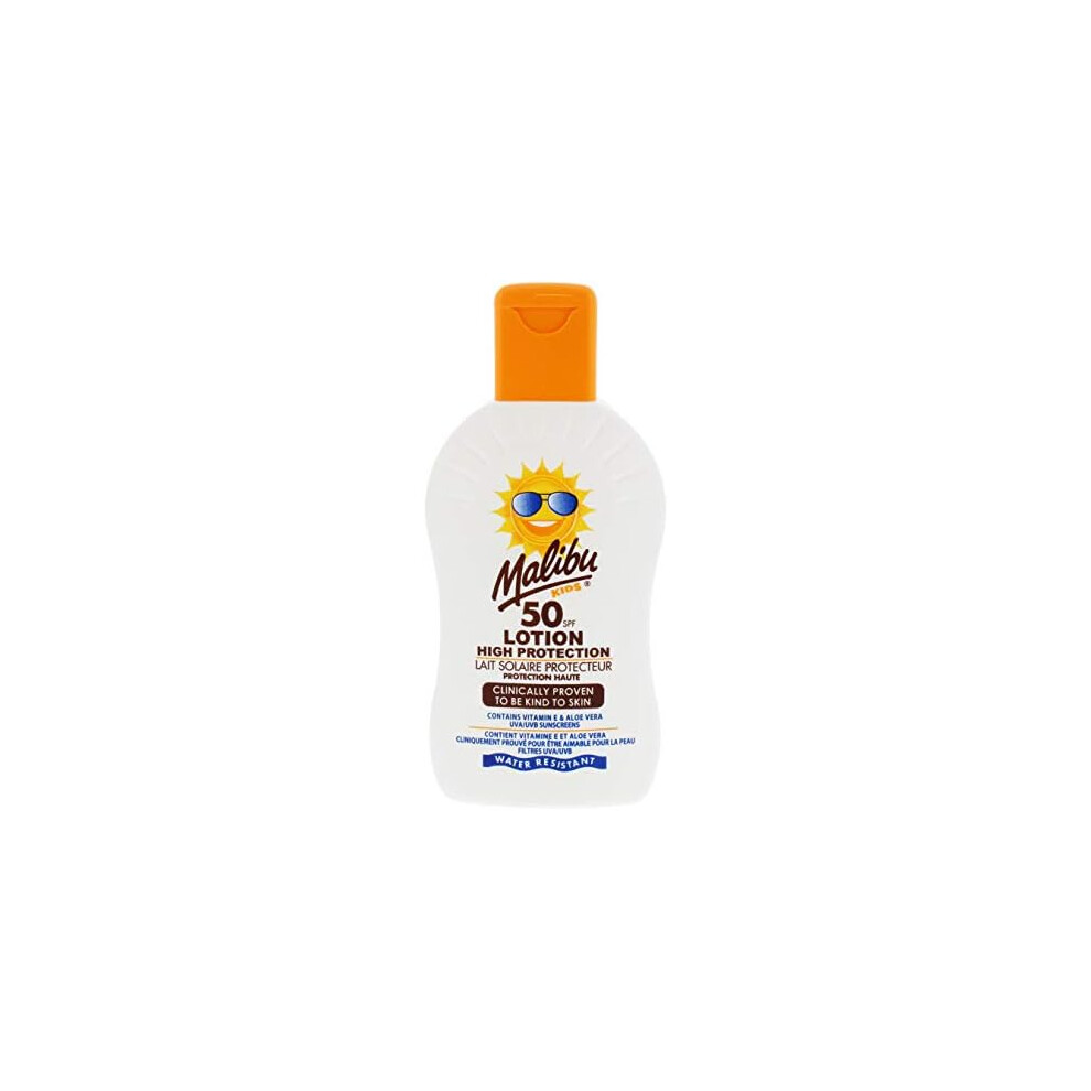 Malibu Sun Kids SPF 50 Lotion, High Protection, Water Resistant, 200ml