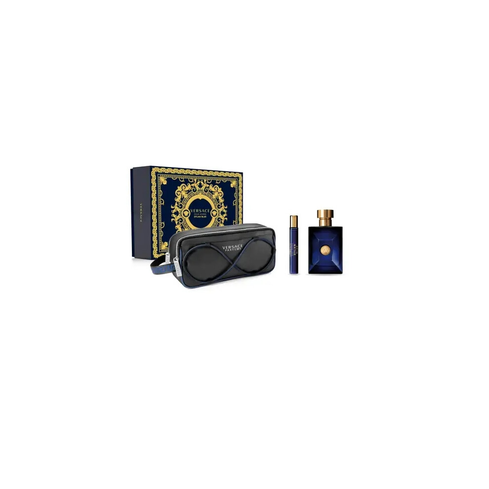 Versace Dylan Blue Eau De Toilette Spray 100ml Set 3 Pieces