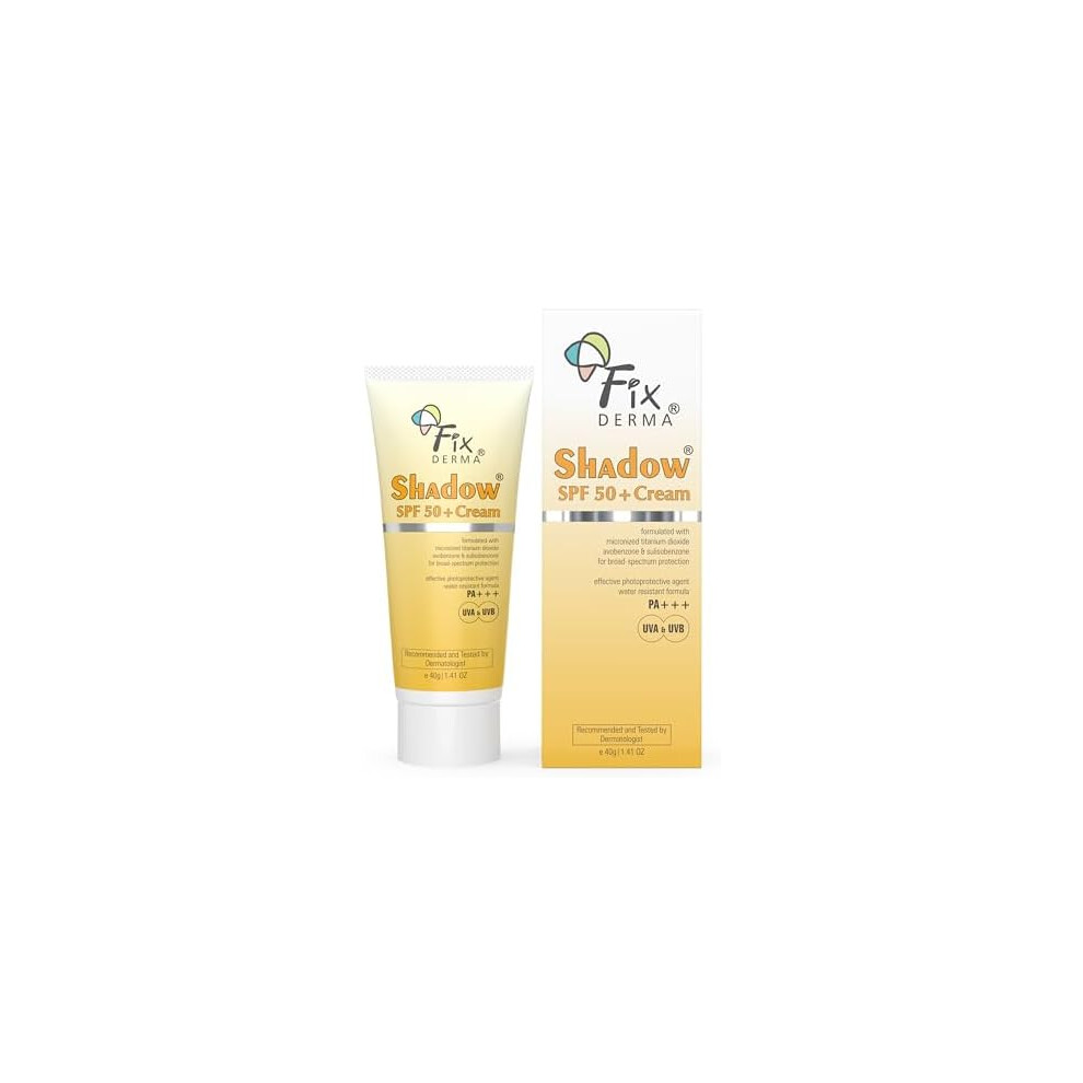 Fixderma Cream Shadow Spf 50+ Sunscreen For Face Dermatologist Tested Moisturiser For Men Sunscreen Spf 50 Face Water Resistant Sunscreen Spf 50