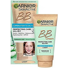 Garnier Oil-Free Perfecting All-in-1 BB Cream Shade Medium Tinted Moisturiser SPF25 Mattifies Skin & Evens Complexion With Hyaluronic Acid Aloe