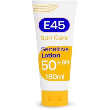 E45 Sun Body Lotion for Sensitive Skin. Hydrating Sun Cream with very high UVA and UVB protection and SPF 50+. For Dry Skin Sensitive Skin and Ecze