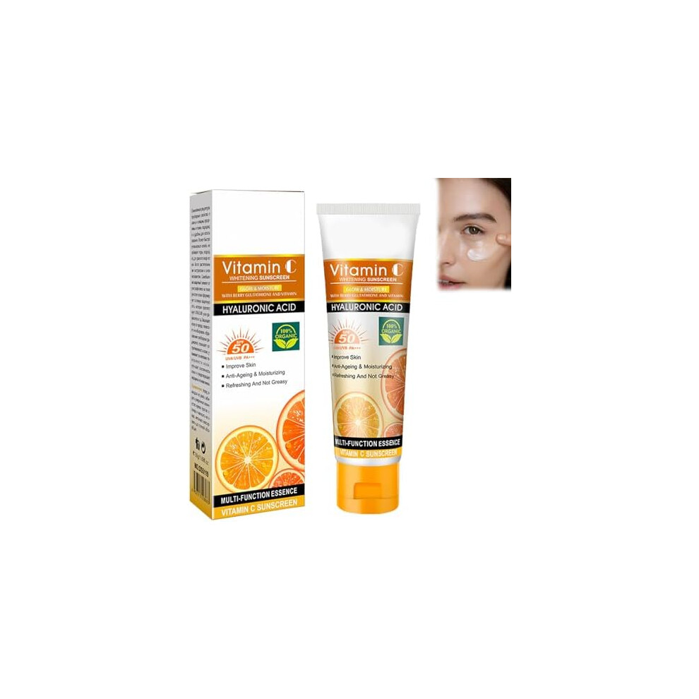 Excellaelite Cream Sunscreen Spf 50 Face Sun Moisturiser With Vitamin C Sun Spf 50+ Face For Uva & Uvb Protection Waterproof Sunscreen Spf 50 Face For D