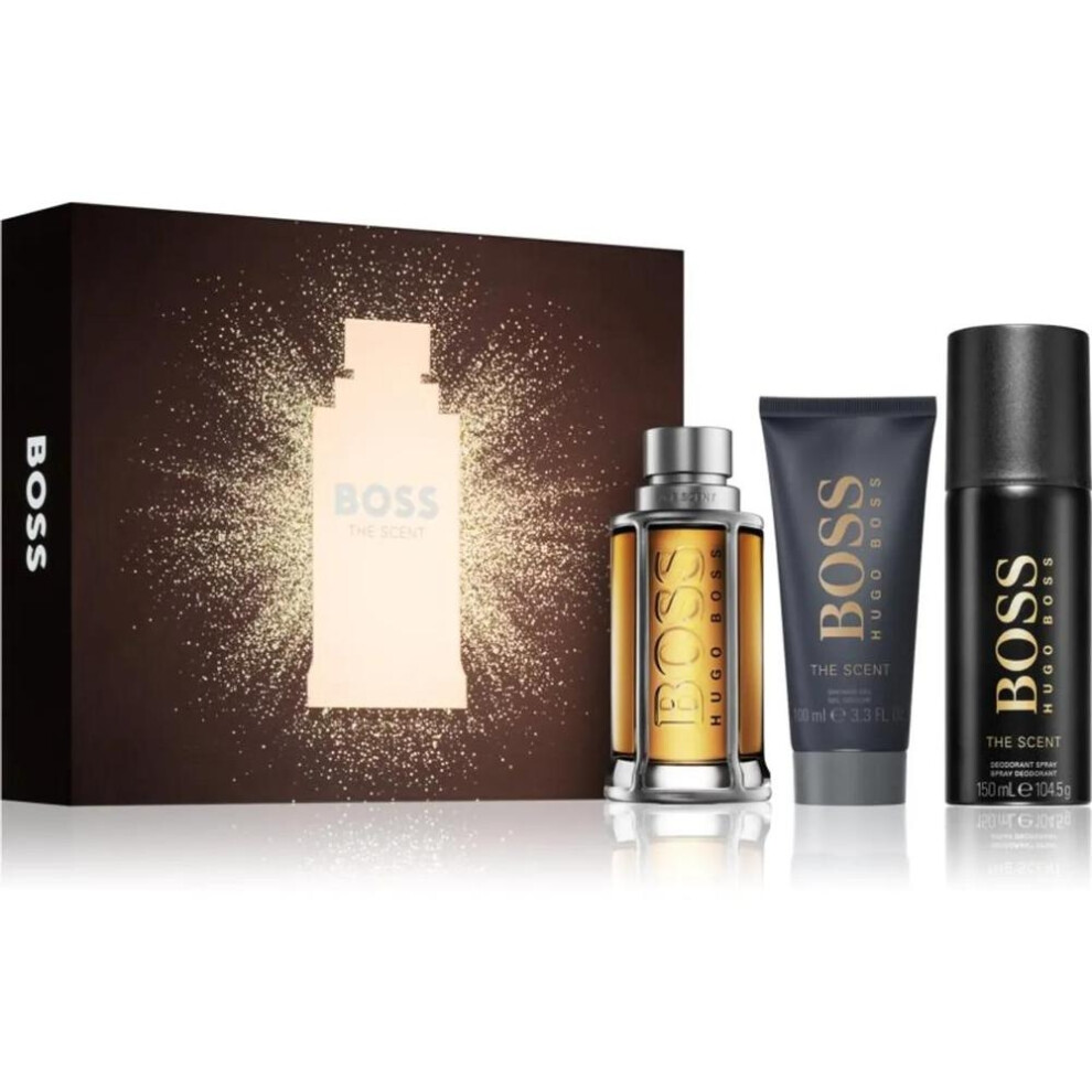 Hugo Boss Boss The Scent Gift Set 100ml EDT + 100ml Shower Gel + 150ml Deodorant Spray