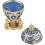 Fabergé-Stil Ei Schmuckkästchen mit Löwen & Kaiserkrone 7,5 cm blau 2